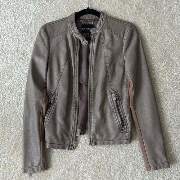 Express Faux Leather Moto Jacket - Picture 1 of 4